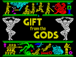 Gift from the Gods title screen for ZX Spectrum